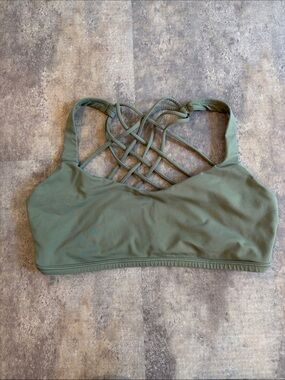 Lululemon Free to Be Bra *Wild A/B Cup — Green Twill, 8